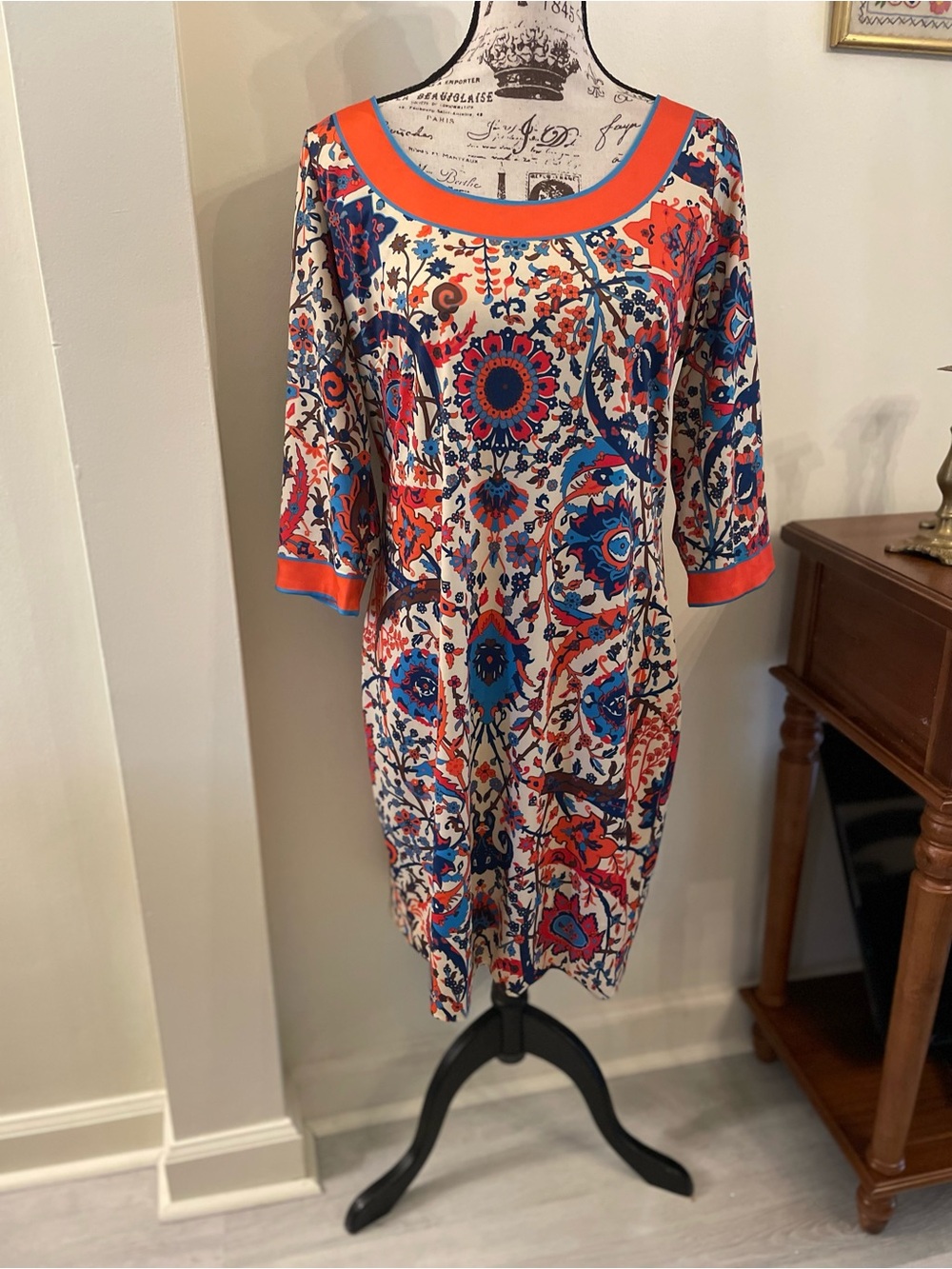 ~ Gretchen Scott ✨ Magic Carpet ✨ Jersey Dress ~ L ~ 3/4 sleeve